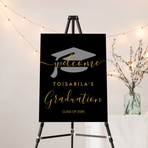 Elegant vintage graduation party welcome sign