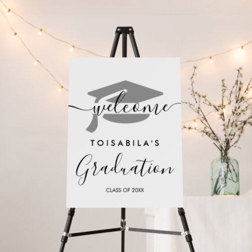 Elegant vintage graduation party welcome sign