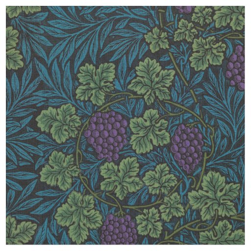 Elegant Vintage Grape Vines Fabric