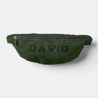 Elegant Vintage Green Faux Leather Personalized
