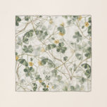 Elegant Vintage Green Gold Botanical Illustration Scarf<br><div class="desc">Gorgeous,  stylish and classy vintage botanical greens and golds shades,  in perfect contrast against a hazy white background,  to perfectly enhance your personal style.</div>