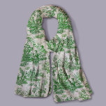 Elegant vintage green toile de jouy scarf<br><div class="desc">Vintage retro green toile de jouy Scarf. Enhance your wardrobe with the timeless elegance of toile de jouy vintage designs, inspired by the exquisite patterns of french hot pink scenes. These sophisticated Toile prints are an all time rage at the moment, beautiful designs that bring natural beauty and charm. This...</div>