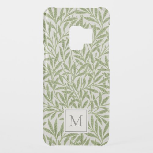 Elegant Vintage Green Willow Leaves Monogram Uncommon Samsung Galaxy S9 Case