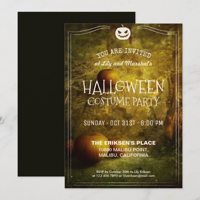 Elegant Vintage Halloween Party | Invitation (Front/Back)