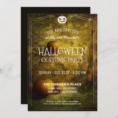 Elegant Vintage Halloween Party  Invitation