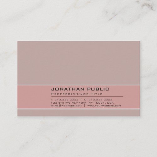 Elegant Vintage Harmonic Colors Professional Plain Business Card