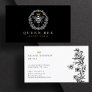 Elegant Vintage Honey Queen Bee Black & White Business Card