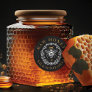 Elegant Vintage Honey Queen Bee Black & White Classic Round Sticker