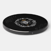 Elegant Vintage Honey Queen Bee Black & White Wireless Charger (Front 2)