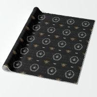 Elegant Vintage Honey Queen Bee Black & White Wrapping Paper - Moodthology  Papery