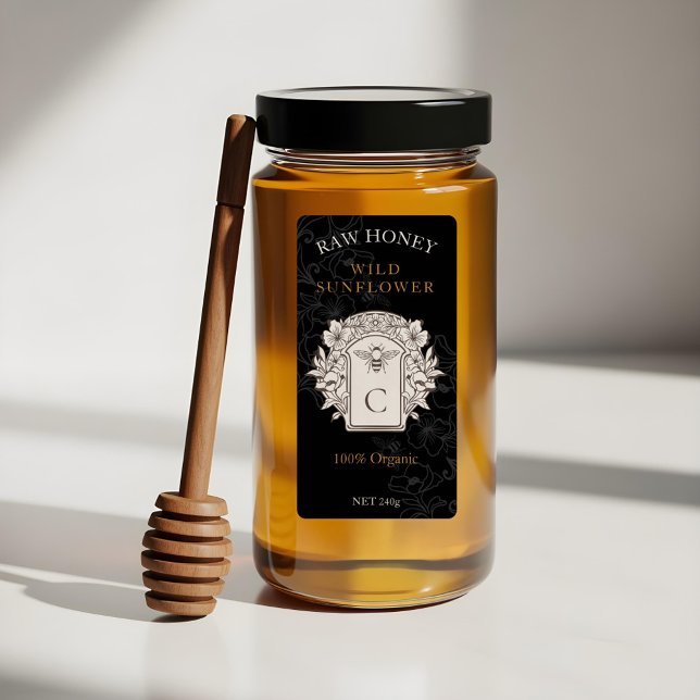 Elegant Vintage Honey Queen Bee Honey Jar Label (Elegant Vintage Honey Queen Bee Honey Jar Label)