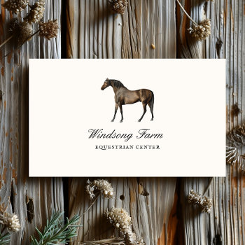 Elegant Vintage Horse Equestrian Business Card by the_mad_mare at Zazzle