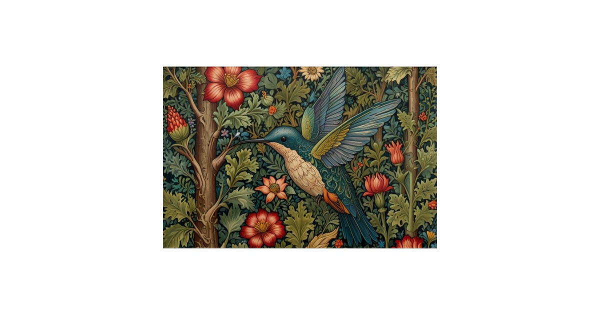 Elegant vintage hummingbird art boho chic | Zazzle