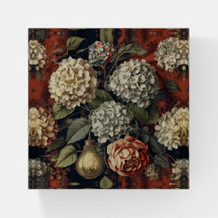 Elegant vintage Hydrangea Floral Pattern Paperweight