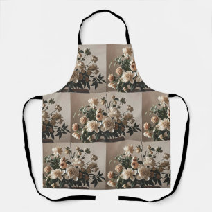 Elegant vintage-inspired floral soft delicate apron
