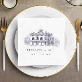 Elegant Vintage Italian Villa Destination Wedding Napkins