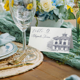 Elegant Vintage Italian Villa Destination Wedding Place Card