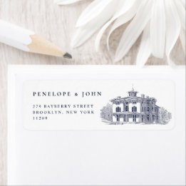 Elegant Vintage Italian Villa Wedding Return Label