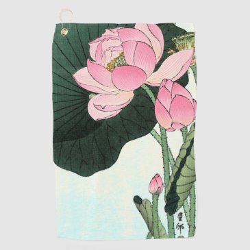 Elegant Vintage Japanese Pink Lotus Flower