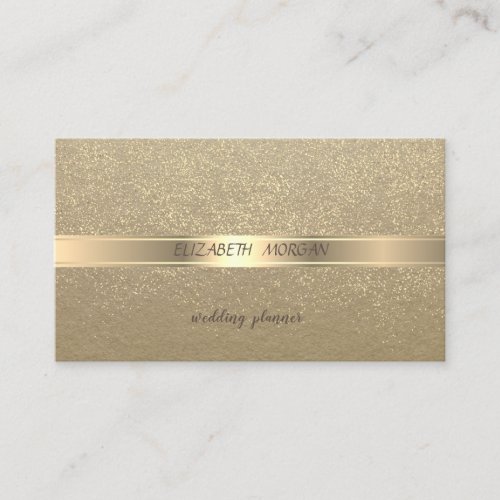 Elegant Vintage KraftGold Confetti Business Card