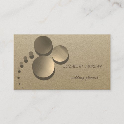 Elegant Vintage KraftGold Confetti Business Card