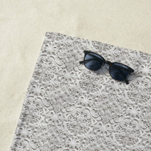 Elegant Vintage Lace Beach Towel