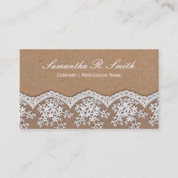 Elegant Vintage Lace Business Card by mod_business_cards at Zazzle