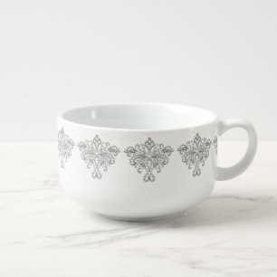 Elegant Vintage Lace Cute Simple Novelty pattern Soup Mug