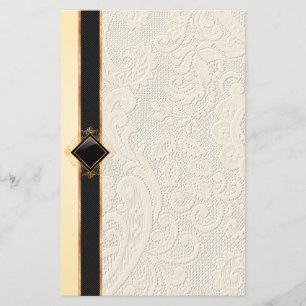 Elegant vintage lace texture Stationery Letterhead