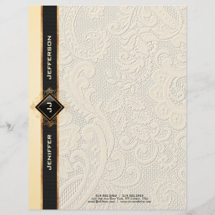 Elegant vintage lace texture Stationery Paper