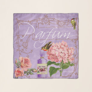 Elegant Vintage Ladies Boudoir Parfum Scarf