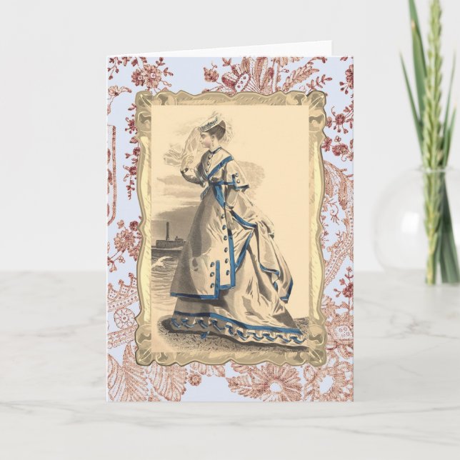 Elegant Vintage Lady Card (Front)