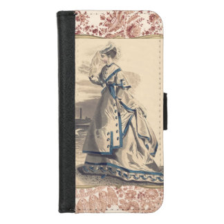 Elegant Vintage Lady iPhone 8/7 Wallet Case
