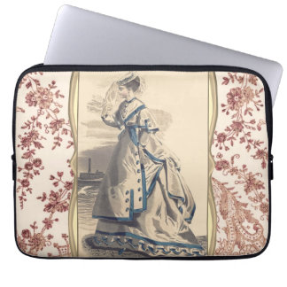 Elegant Vintage Lady Laptop Sleeve