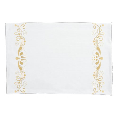 Elegant Vintage Light Gold Lace Design Pillow Case