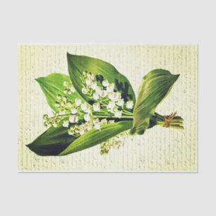 Elegant Vintage Lily of the valley Flowers Tissue Paper