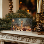 Elegant Vintage London Christmas Holiday Postcard<br><div class="desc">Delight your loved ones with our Elegant Vintage London Christmas Postcard, featuring a beautifully crafted illustration that captures the timeless charm of the holiday season in London. This postcard showcases the city's iconic landmarks adorned with festive decorations and a gentle snowfall, evoking a sense of nostalgia and warmth. Perfect for...</div>