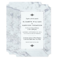 Elegant Vintage Marble Wedding Card