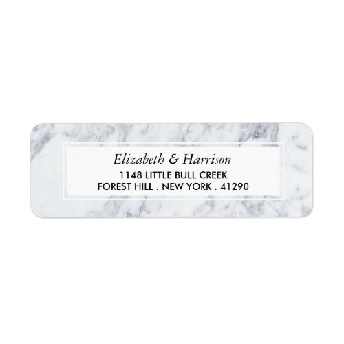 Elegant Vintage Marble Wedding Label