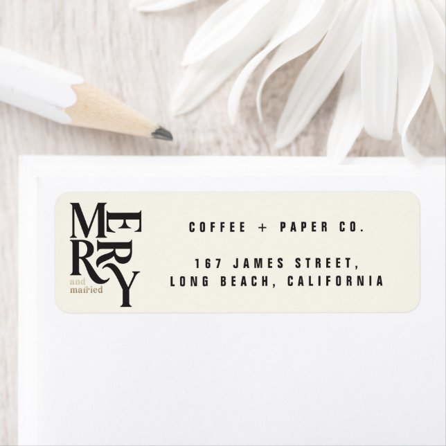 Elegant vintage merry and bright retro Christmas Label (Insitu)