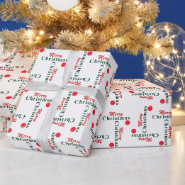 Elegant Vintage Merry Christmas, Hanging Ornament Wrapping Paper