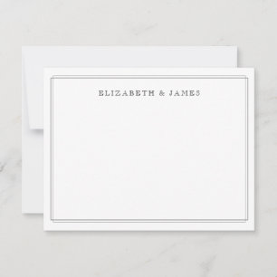 Elegant Vintage Minimalist Personalized Note Card