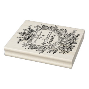 Elegant vintage monogram rubber stamp