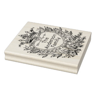 Elegant vintage monogram rubber stamp