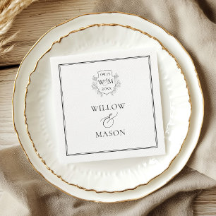 Elegant Vintage Monogram Wedding Napkins