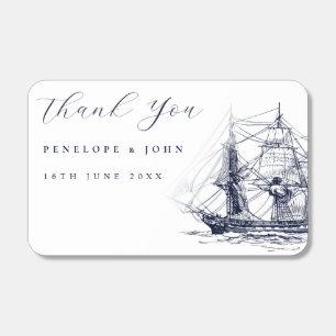 Elegant Vintage Nautical Ship Destination Wedding Matchboxes