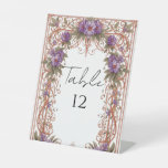 Elegant Vintage Nouveau Floral Arch Wedding  Pedestal Sign