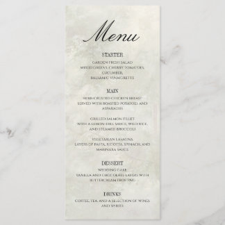 Elegant Vintage Oil Painting Wedding  Menu