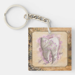 Elegant Vintage Old Fashioned Dental Gift Keychain