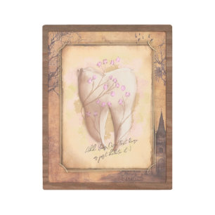Elegant Vintage Old Fashioned Dental Gift Metal Print